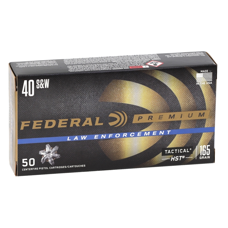 Federal Law Enforcement 40 S&W Ammo 165 Grain HST JHP