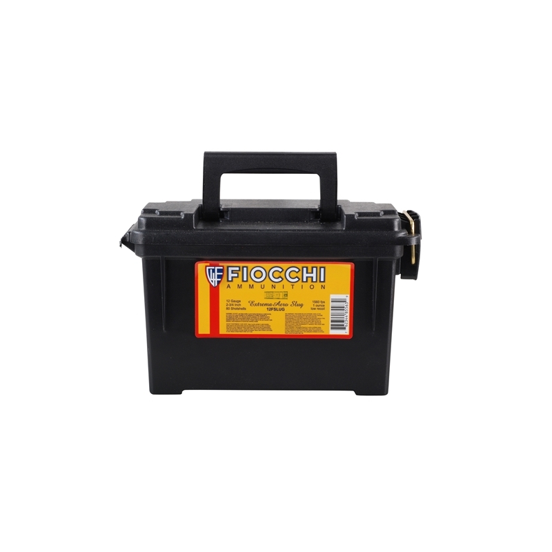 Fiocchi HV 12 Gauge 2 3/4" 1oz Aero Rifled Slugs 80 Rds Can
