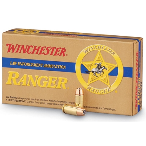 Winchester Ranger 40 S&W Ammo 165 Grain Bonded Jacketed Hollow Point