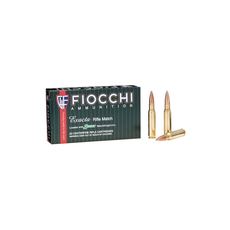 Fiocchi Exacta Match 308 Winchester 168 Grain Sierra MatchKing HP