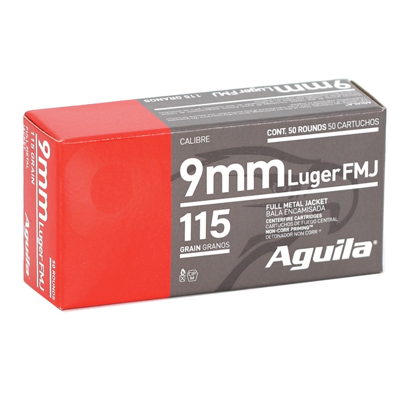 Aguila 9mm Luger Ammo 115 Grain Full Metal Jacket