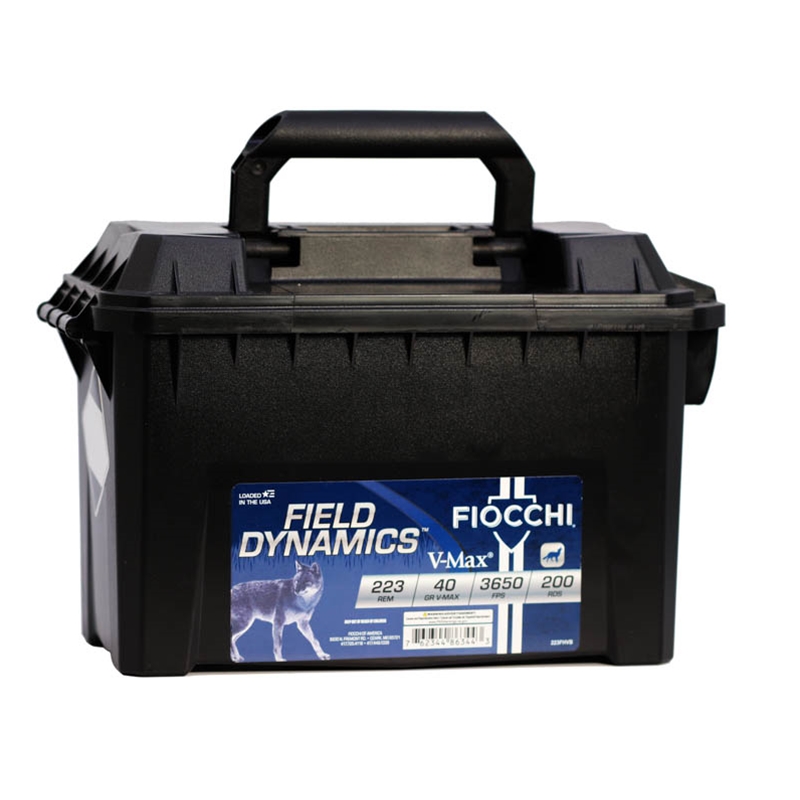 Fiocchi Extrema 223 Remington Ammo 40 Gr Hornady V-Max 200 Rds in Can