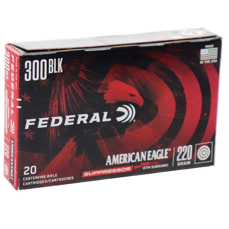 Federal American Eagle 300 AAC Blackout Ammo 220 Grain Subsonic Open Tip Match - AE300BLKSUP2