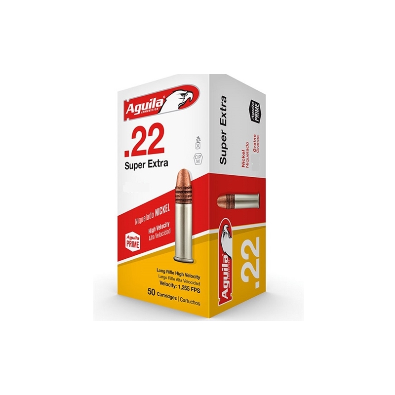 Aguila SuperExtra 22 Long Rifle Ammo 38 Grain Copper Plated HP