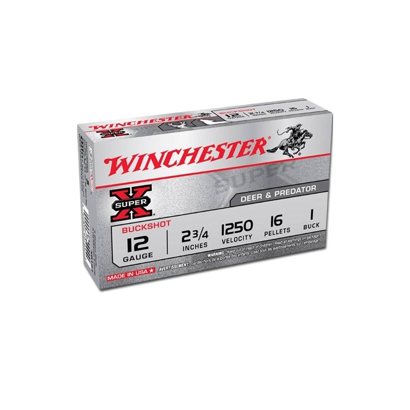 Winchester Super-X 12 Gauge 2-3/4 Buffered #1 Buckshot