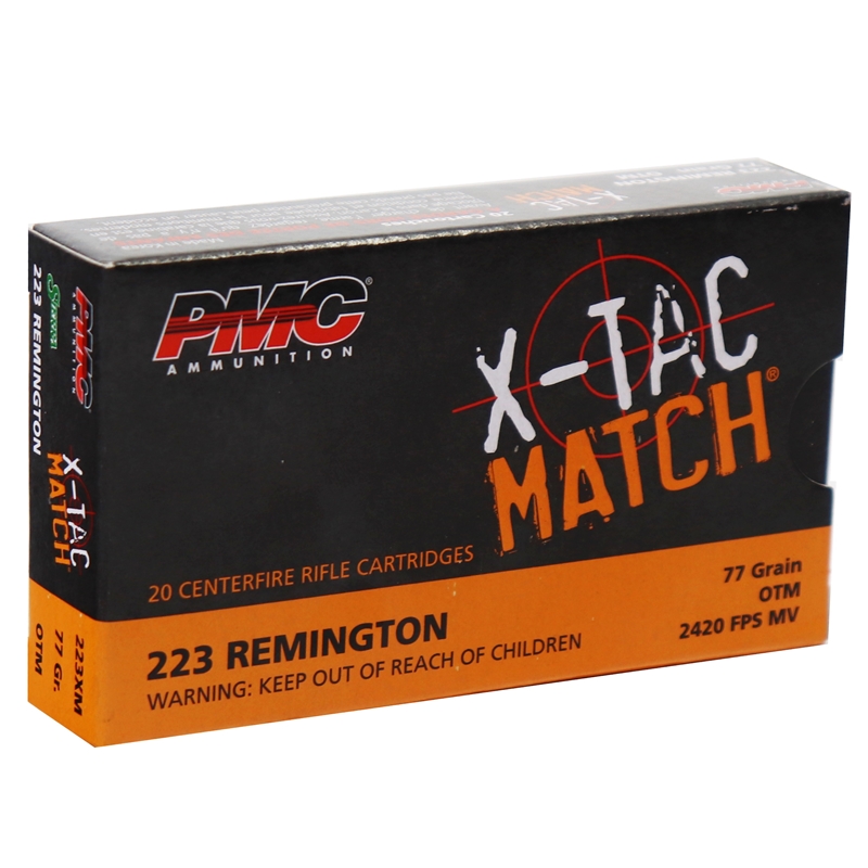 PMC X-Tac Match 223 Ammo 77 Grain Open Tip Match - 223XM