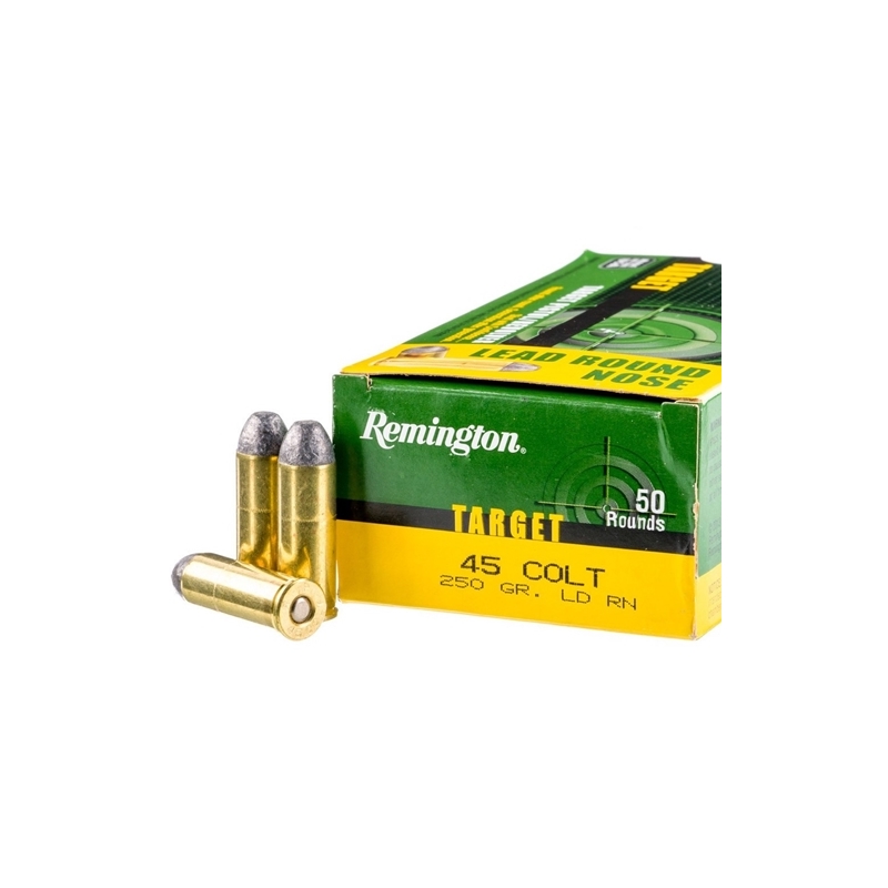 Remington Target 45 Long Colt Ammo 250 Grain Lead Round Nose