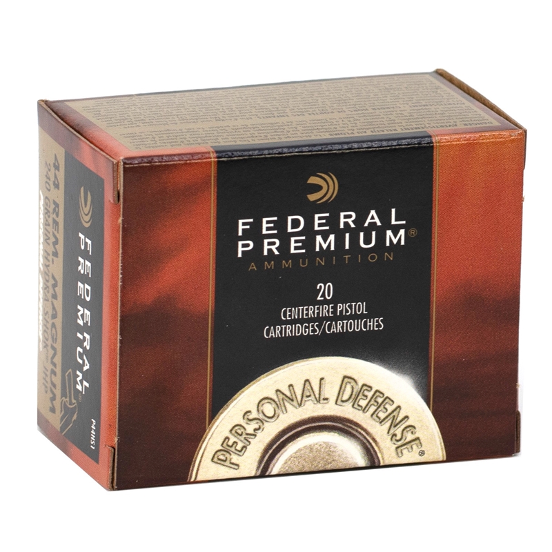 Federal Premium 44 Remington Magnum Ammo 240 Grain Hydra-Shok Jacketed Hollow Point