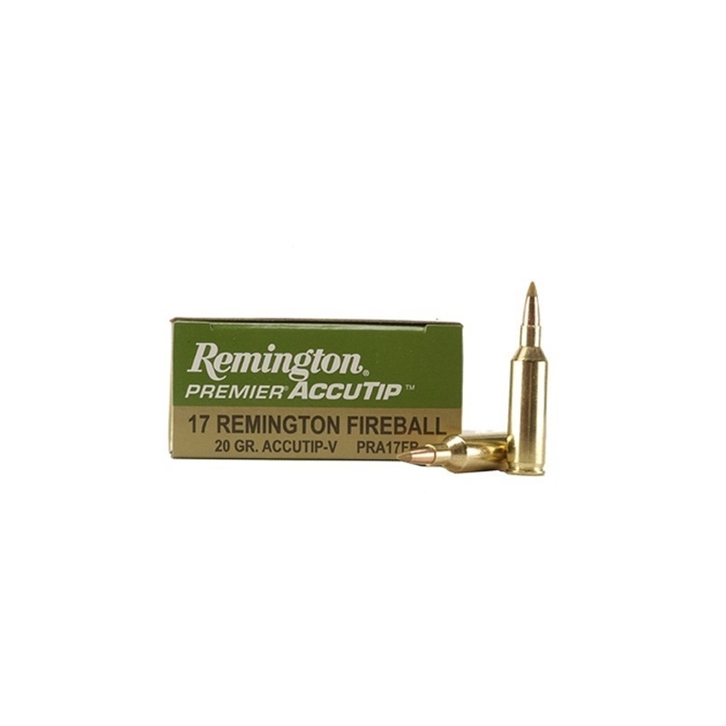 Remington Premier Varmint 17 Rem Fireball Ammo 20 Gr AccuTip BT