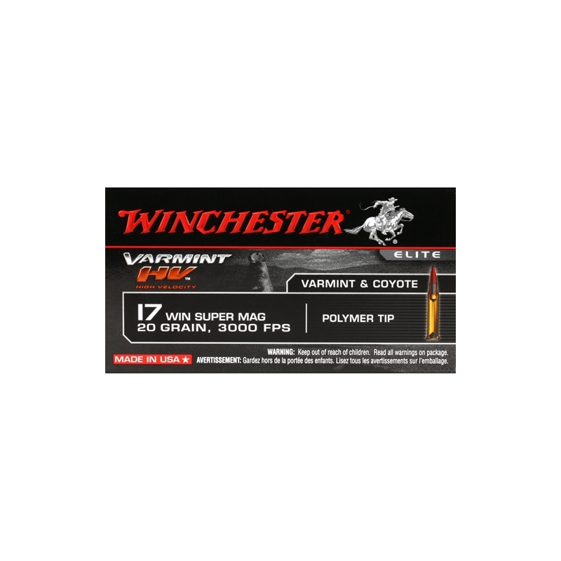 Winchester Varmint HV 17 WSM 20 Grain V-Max