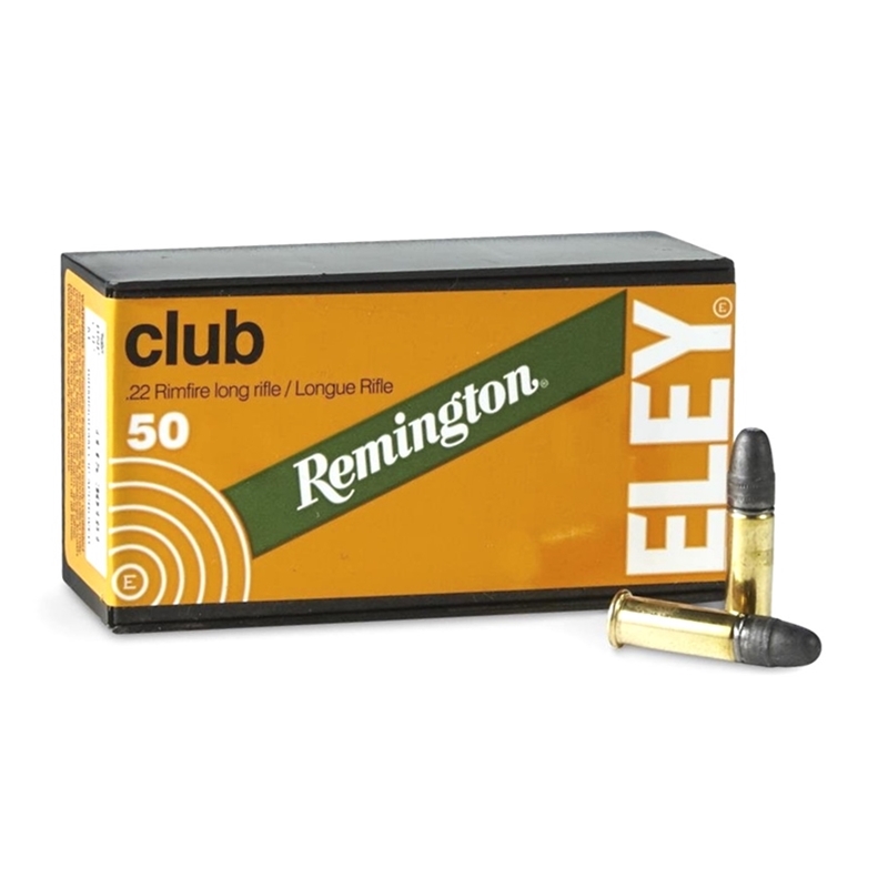 Remington Eley Club 22 Long Rifle Ammo 40 Grain Lead Round Nose