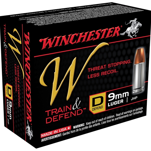 Winchester W Train & Defend 9mm Luger 147Gr Jacketed Hollow Point