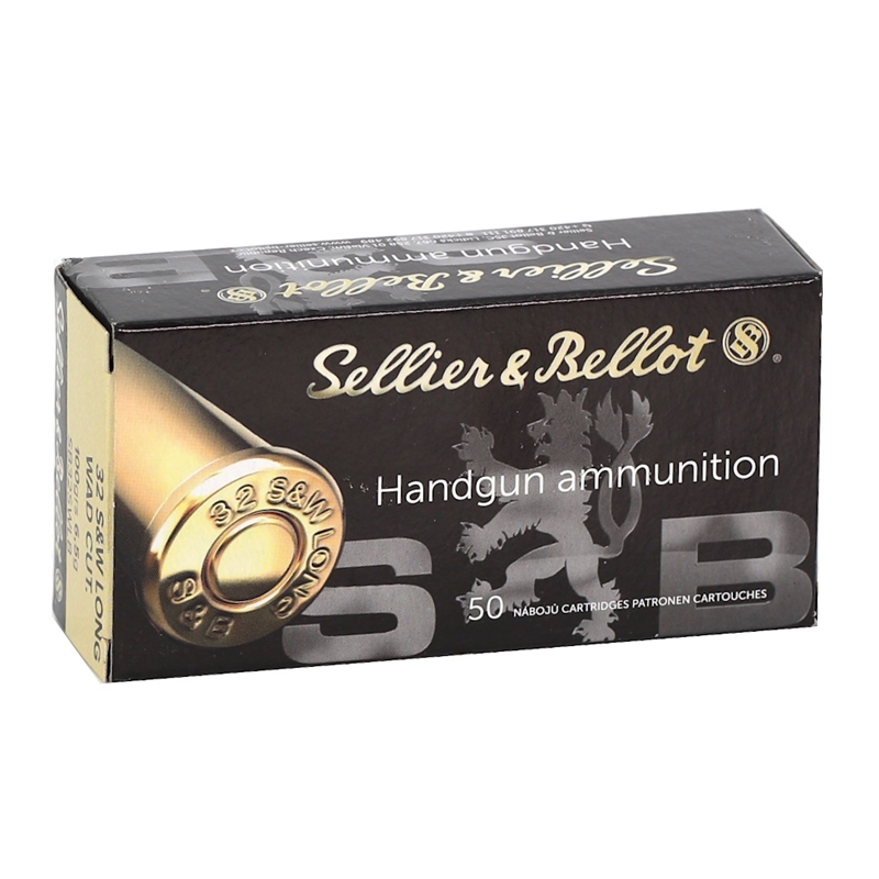 Sellier & Bellot 32 S&W Long Ammo 100 Grain Lead Wadcutter