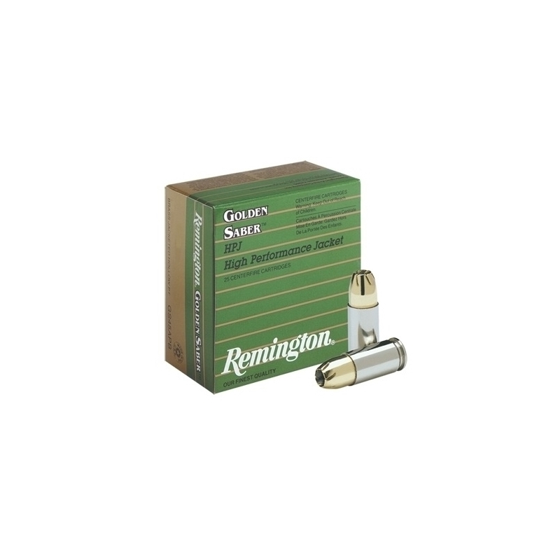Remington Golden Saber 40 S&W Ammo 165 Grain Brass Jacketed Hollow Point - GS40SWA