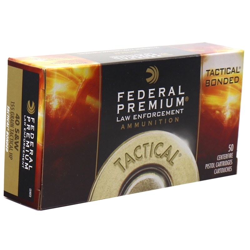 Federal Law Enforcement 40 S&W Ammo 155 Grain Tactical Bonded HP
