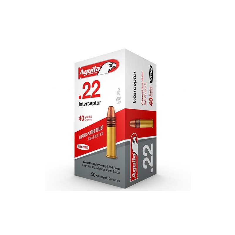 Aguila Interceptor 22 Long Rifle Ammo 40 Grain PLRN