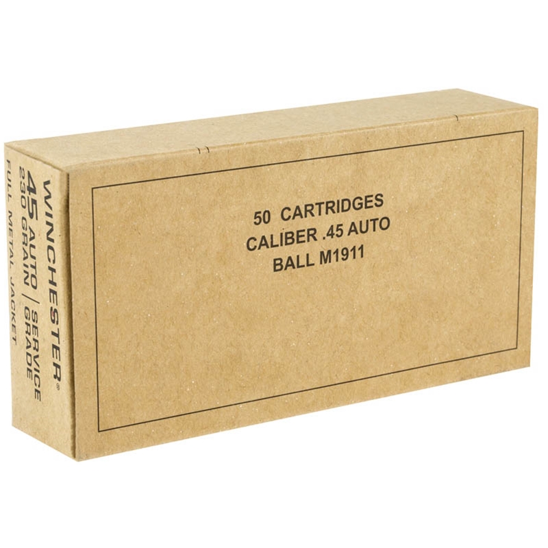 Winchester Military Service Grade 45 ACP AUTO Ammo 230 Grain Full Metal Jacket - SG45W