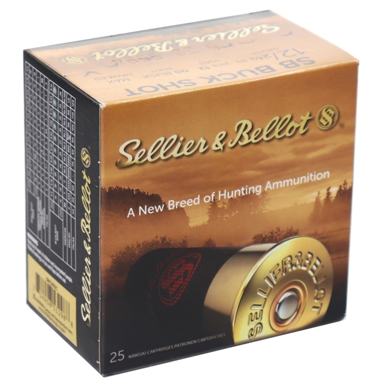 Sellier & Bellot 12 Gauge 2-3/4” 00 Buck 12 Pellets