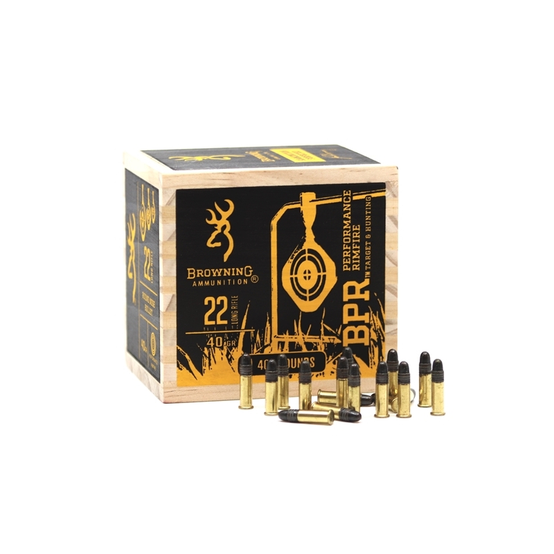 Browning BPR 22 Long Rifle Ammo 40 Grain Lead Round Nose