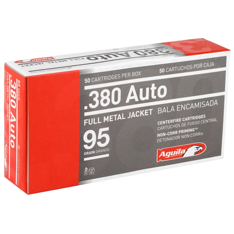 Aguila 380 ACP AUTO Ammo 95 Grain Full Metal Jacket - Ammo Deals