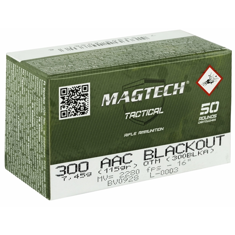 MagTech 300 AAC Blackout Ammo 115 Grain Open Tip