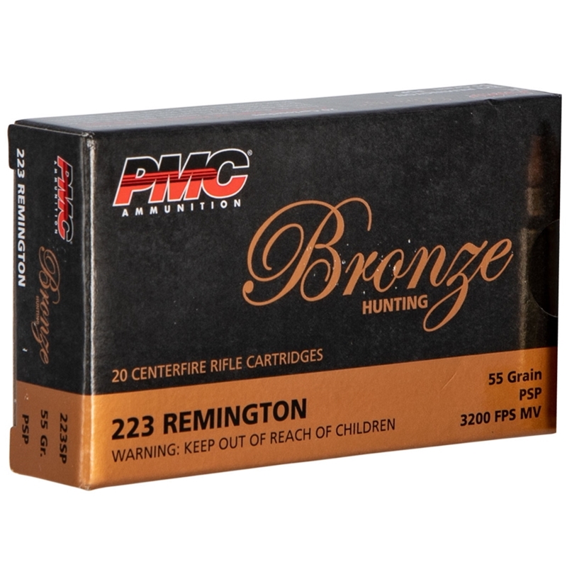 PMC Bronze 223 Remington Ammo 55 Grain Pointed Soft Point Ammo Deals