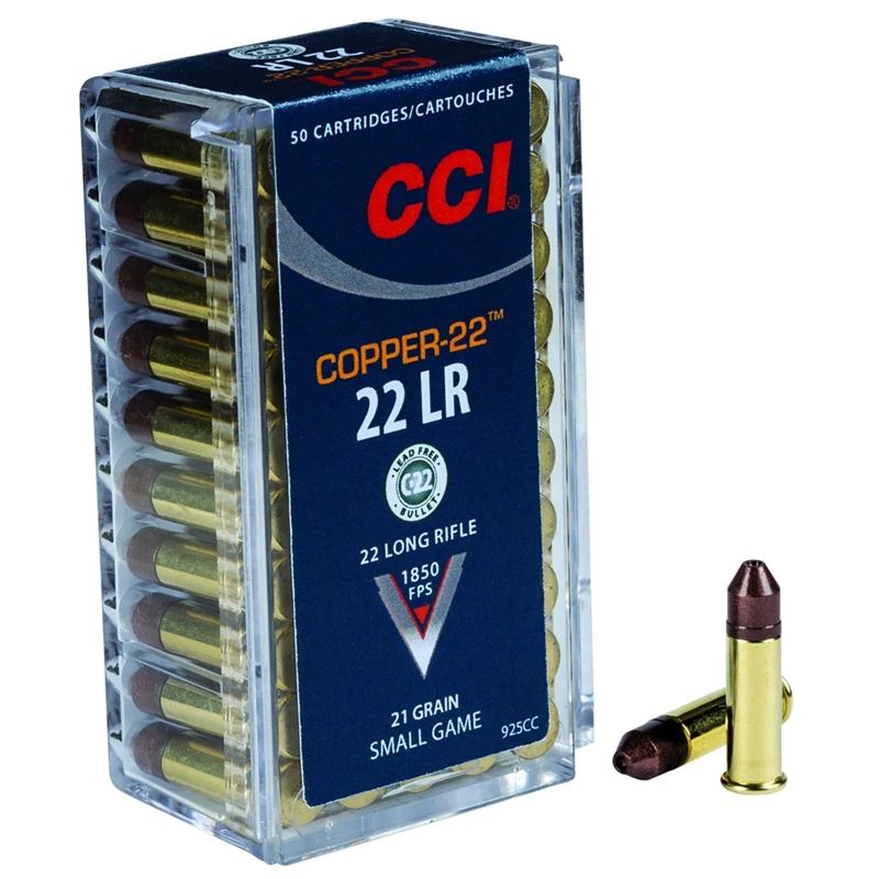 CCI 22 Long Rifle Ammo 21 Grain Compressed Copper Polymer