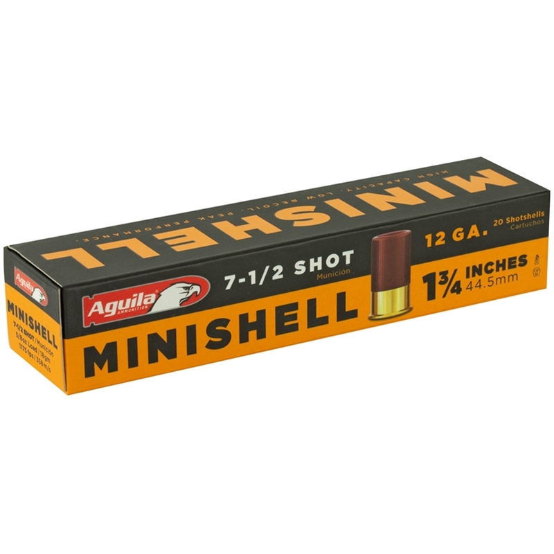 Aguila Minishell 12 Gauge Ammo 1-3/4" 5/8oz. #7 1/2 Shot