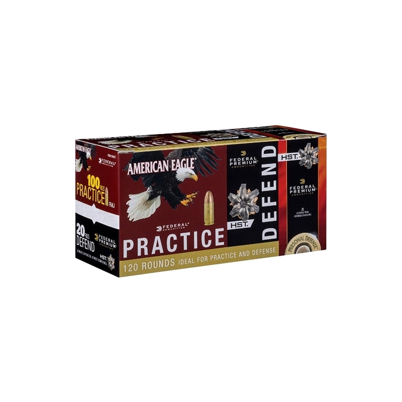 Federal American Eagle 380 ACP AUTO Ammo FMJ/ HST JHP Combo Pack