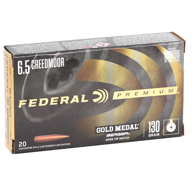 Federal Gold Medal Berger 6.5 Creedmoor Ammo 130 Gr Berger Hybrid