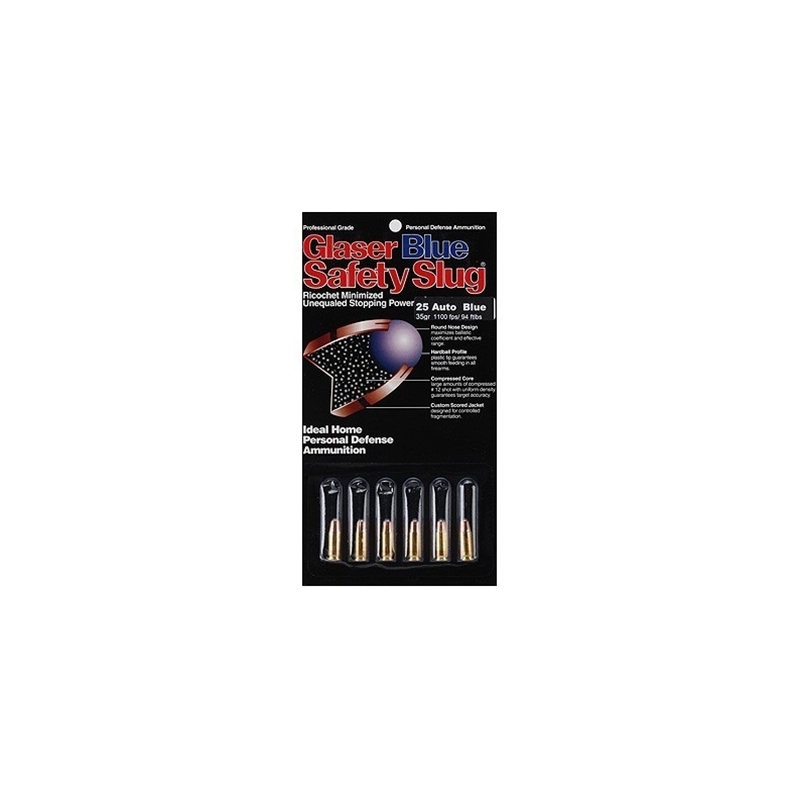 Glaser Silver Safety Slug 38 Special Ammo +P 80 Grain