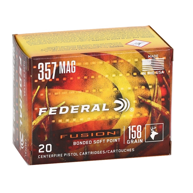 Federal Fusion 357 Magnum Ammo 158 Grain JHP