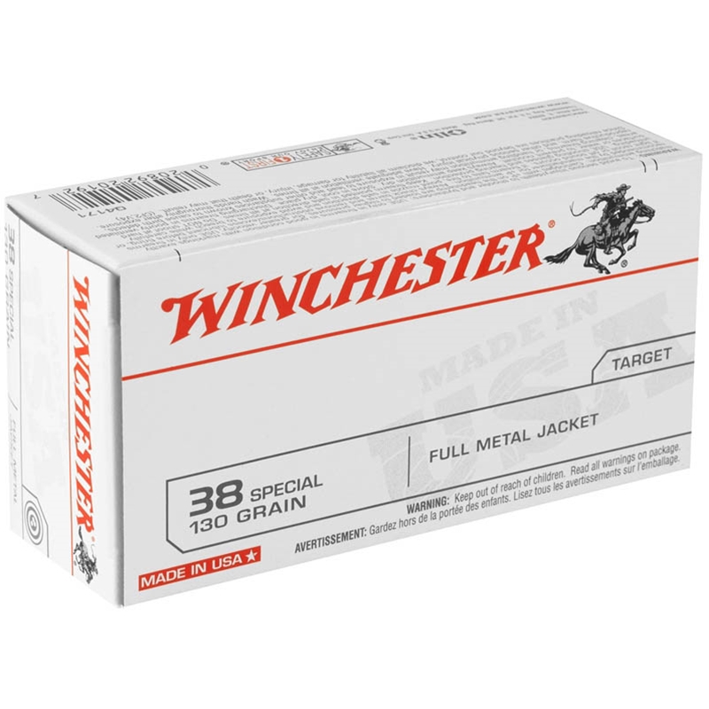 Winchester USA 38 Special Ammo 130 Grain Full Metal Jacket - Q4171