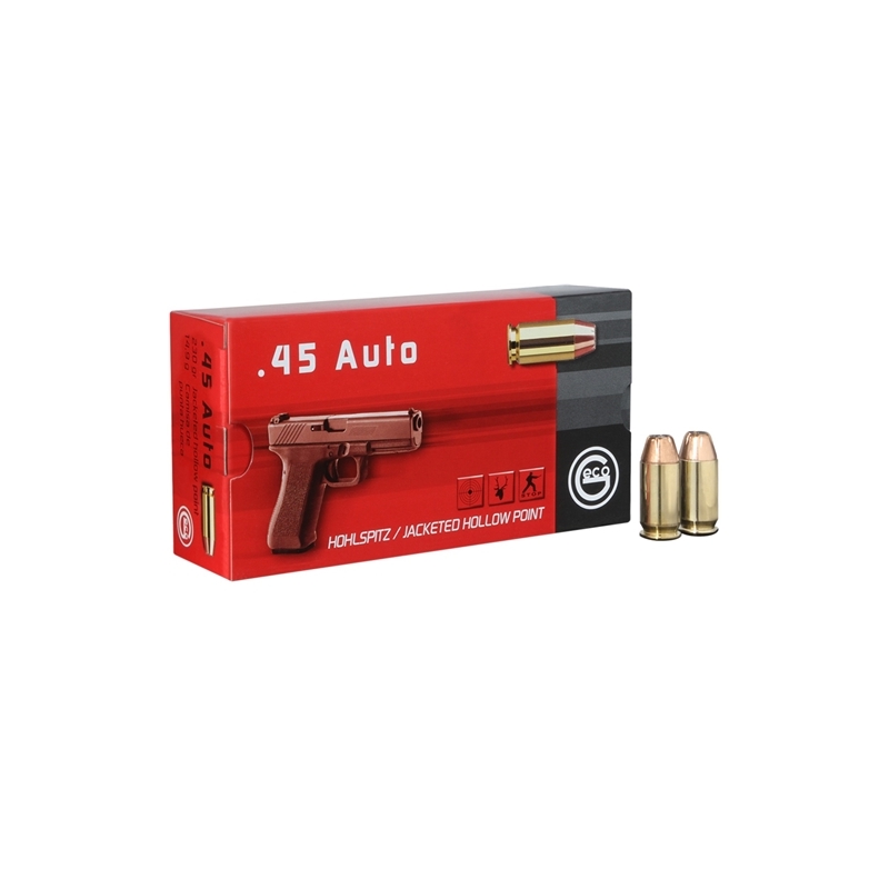 Geco 45 ACP Auto Ammo 230 Grain Jacketed Hollow Point