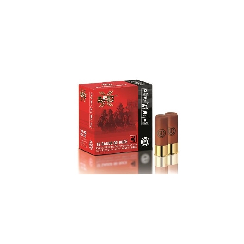 Geco Super Matrix 12 Gauge Ammo 2-3/4" 8 Pellet Frangible Lead Free