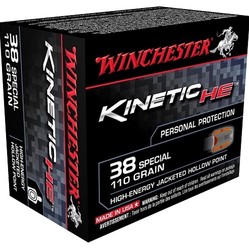 Winchester Kinetic High Energy 38 Special Ammo 110 Grain Jhp