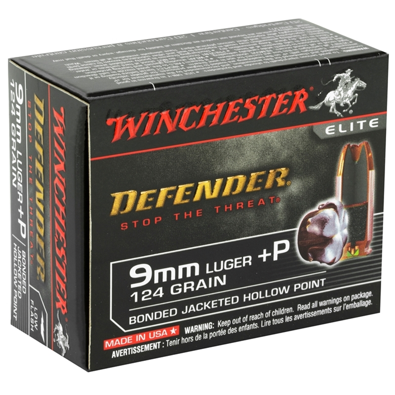 Winchester PDX1 9mm Luger  Ammo 124 Grain +P Bonded Jacketed Hollow Point