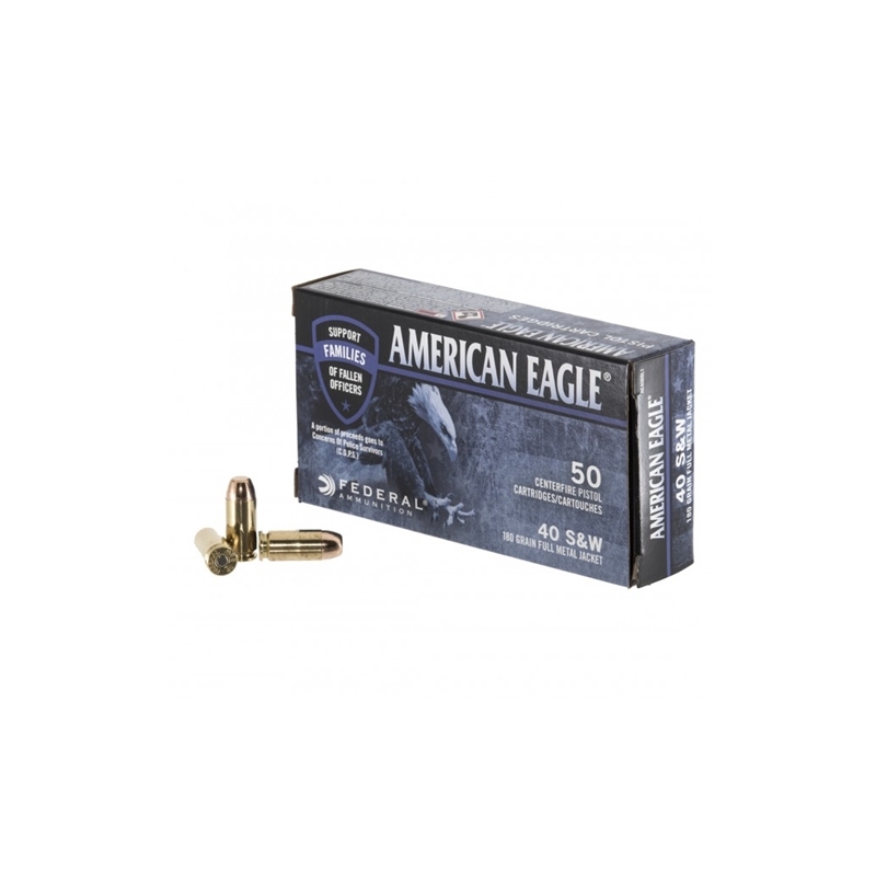 Federal American Eagle C.O.P.S 40 S&W Ammo 180 Grain FMJ