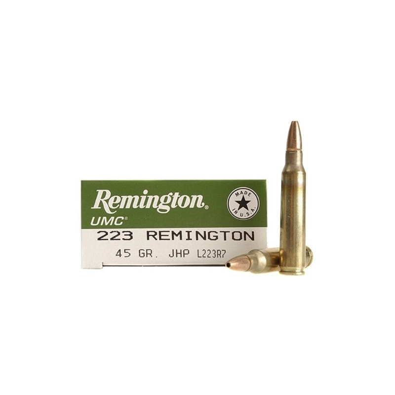 Remington UMC 223 Ammo 45 Grain Jacketed Hollow Point