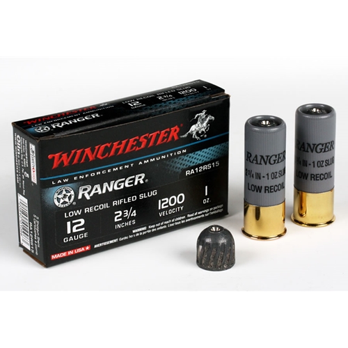 Winchester Ranger 12 Ga Ammo 2 3/4" 1oz Low Recoil Rifled Slugs