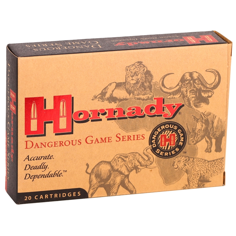 Hornady Dangerous Game 375 H&H Magnum Ammo 300 Grain Dangerous