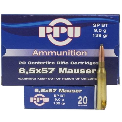 Prvi Partizan 6.5x57mm Mauser Ammo 139 Grain SPBT