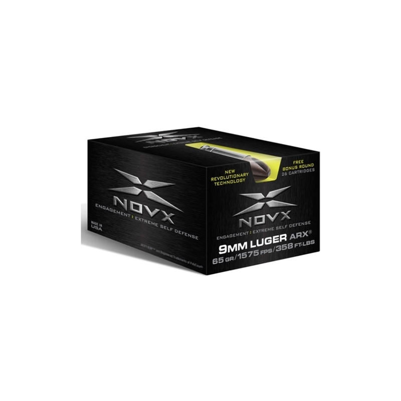 NovX Engagement Extreme SD 9mm Luger Ammo 65 Grain ARX LF