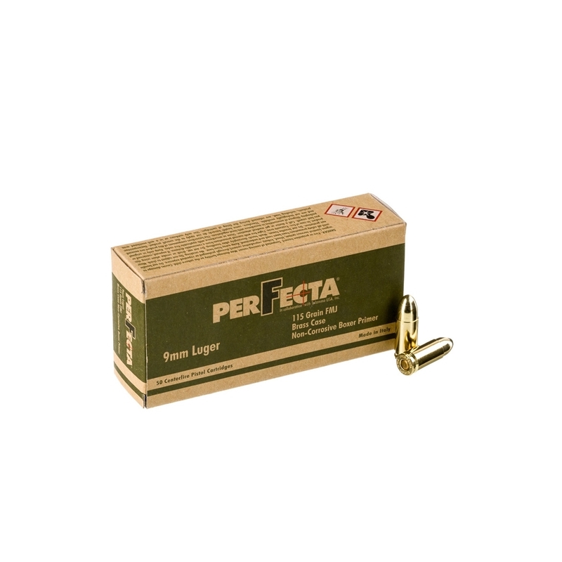 Perfecta 9mm Luger Ammo 115 Grain Full Metal Jacket
