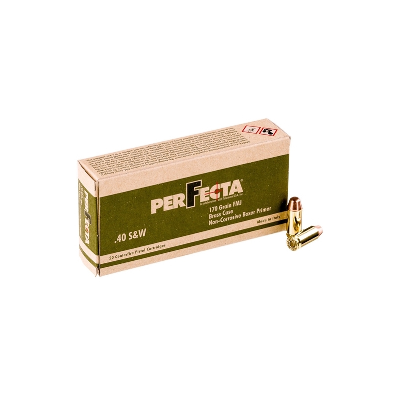 Perfecta 40 S&W Ammo 170 Grain Full Metal Jacket