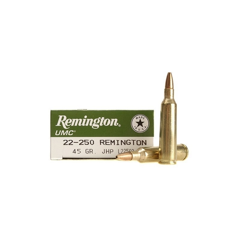 Remington UMC 22-250 Remington Ammo 45 Grain JHP