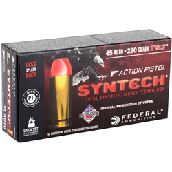 Federal Action Pistol Syntech 45 ACP AUTO Ammo 220 Grain Total Synthetic Jacket