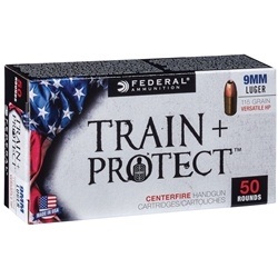 federal-tp9vhp1-train-and-protect-9mm-luger-115-gr-versatile-hp||