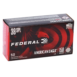 Federal American Eagle 38 Special Ammo 158 Grain Lead Round Nose