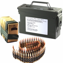 Federal Lake City 7.62x51mm M80/M62 Ammo 147/142 Grain FMJ/Tracer 200 Rounds Bulk Ammo Can